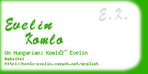 evelin komlo business card